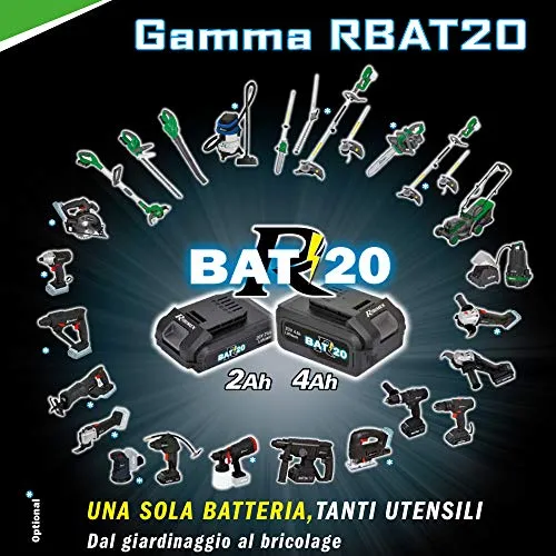 Ribimex RBAT20 PRBAT20/SC165SB sega circolare 165 mm senza batteria