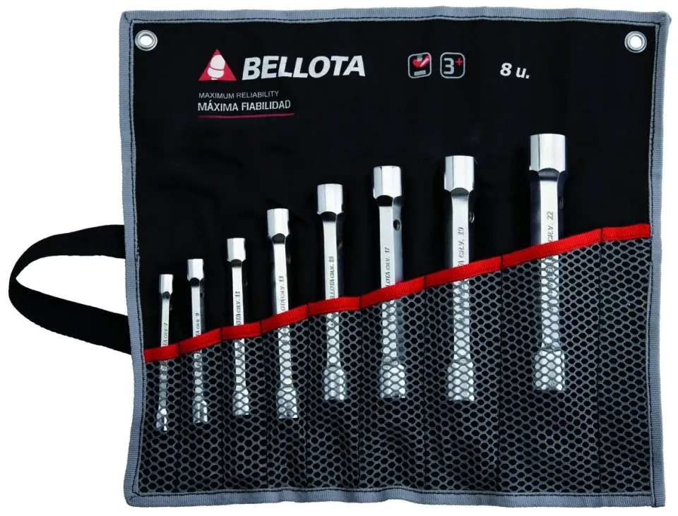 Bellota set 8 chiavi a tubo esagonali con borsa nylon