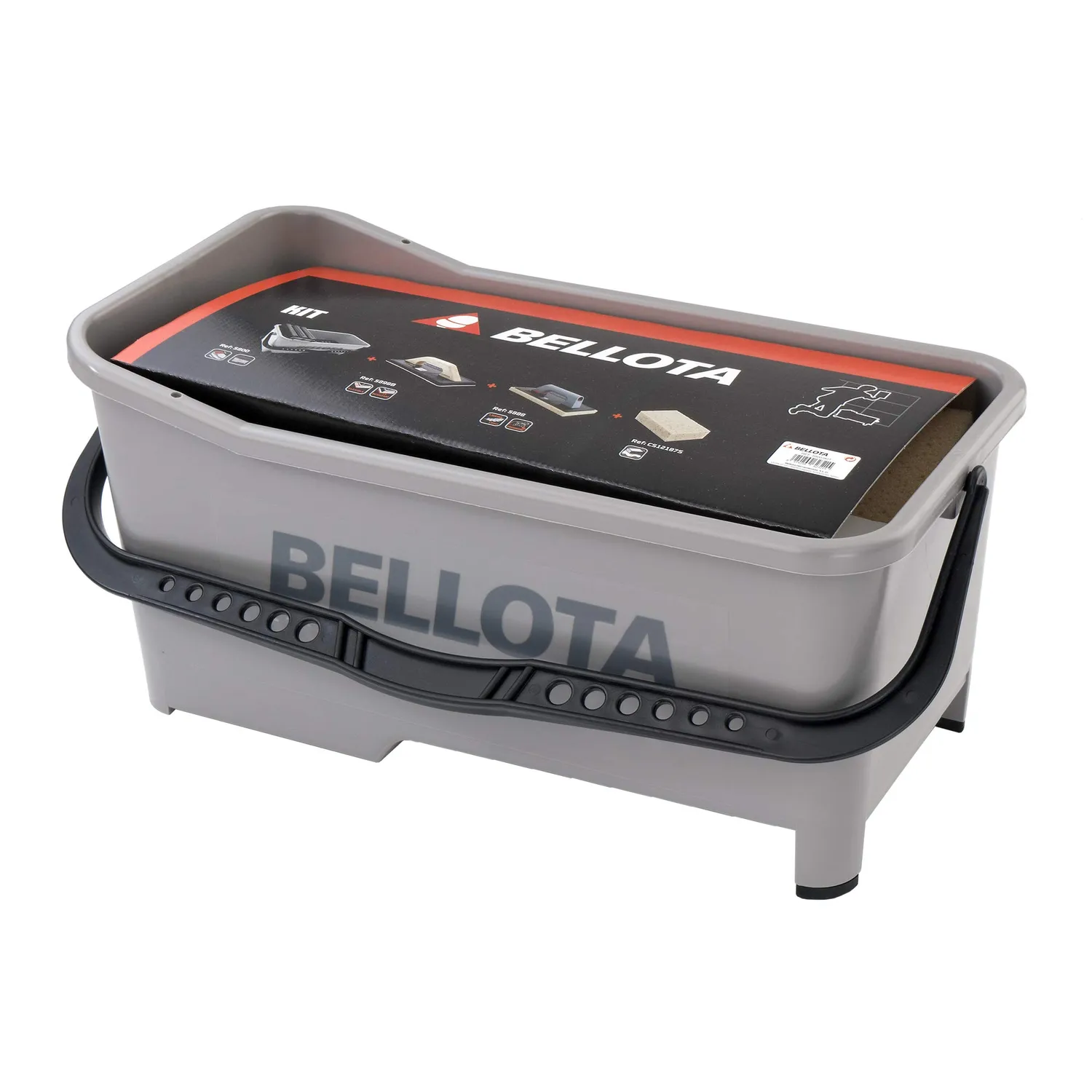 Bellota 58003-KIT secchio piastrellista con ruote e spugne