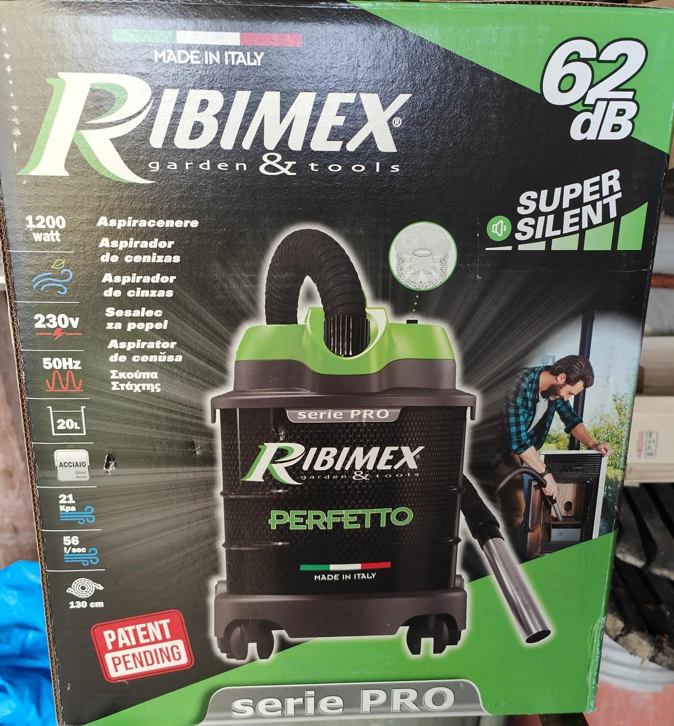 Ribimex Perfetto aspiracenere 20 L 1200 W con soffiante