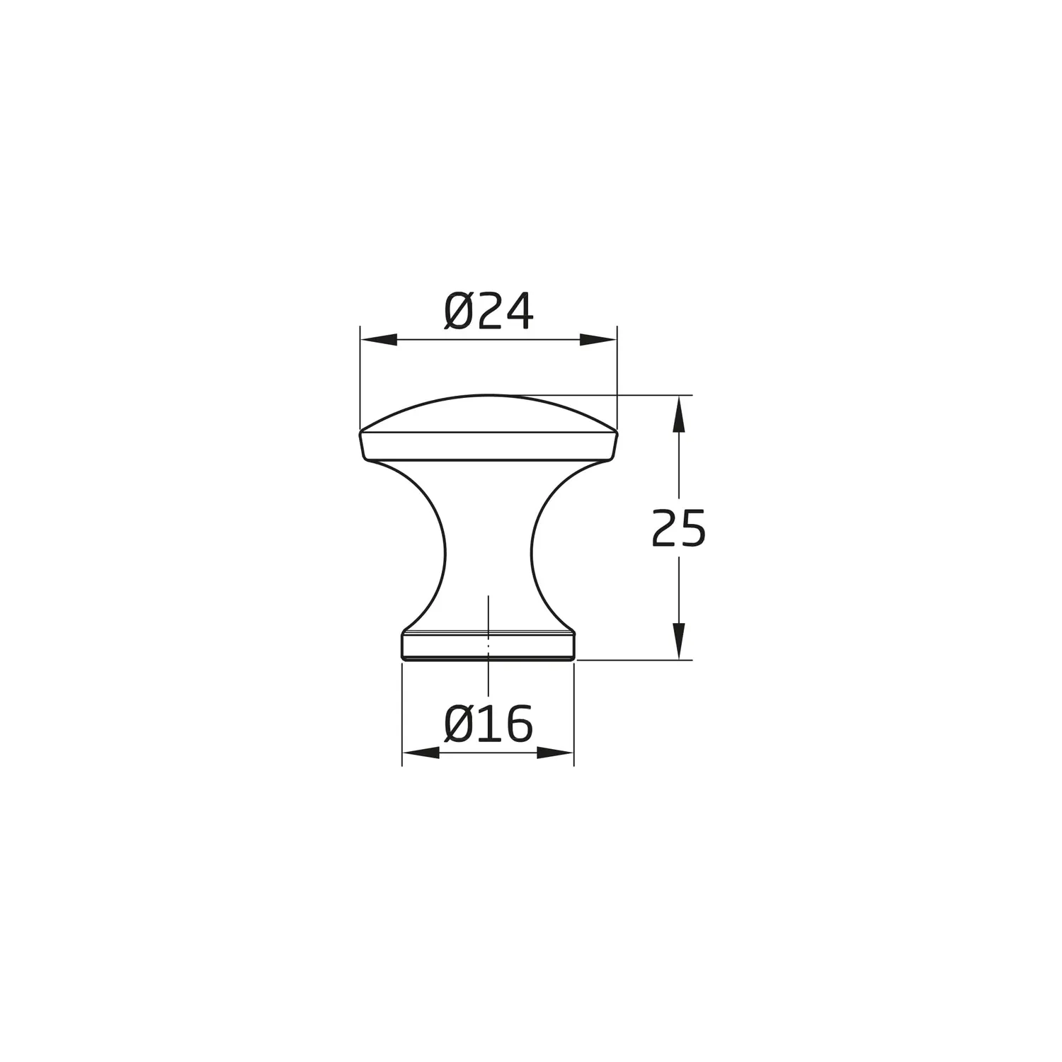 Amig 805 pomelli mobili Ø24 mm nero opaco 2 pz zamak