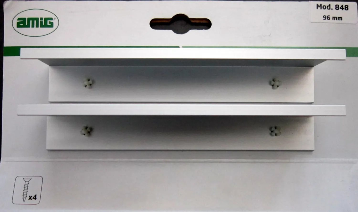 Amig 848 maniglie per mobili 160 mm argento 2 pz alluminio