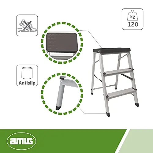 Amig 19504 sgabello alluminio 70 cm giardino