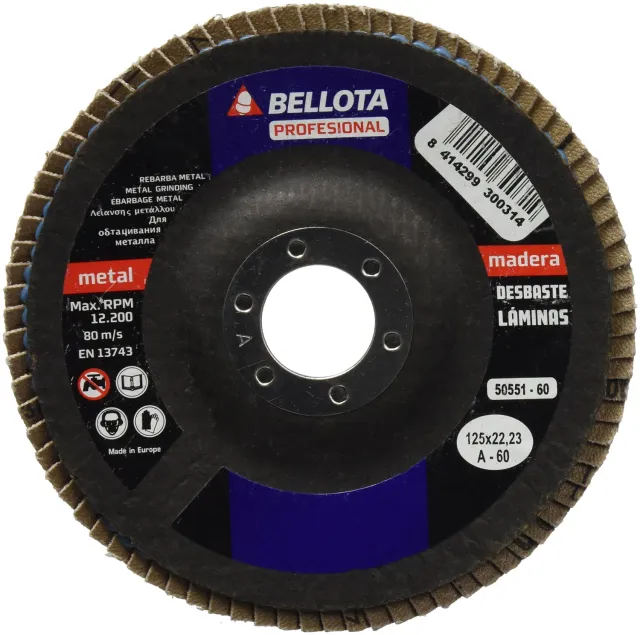 Bellota Disco Lamelle Ø 125 disco lamellare Metal per ferro e legno