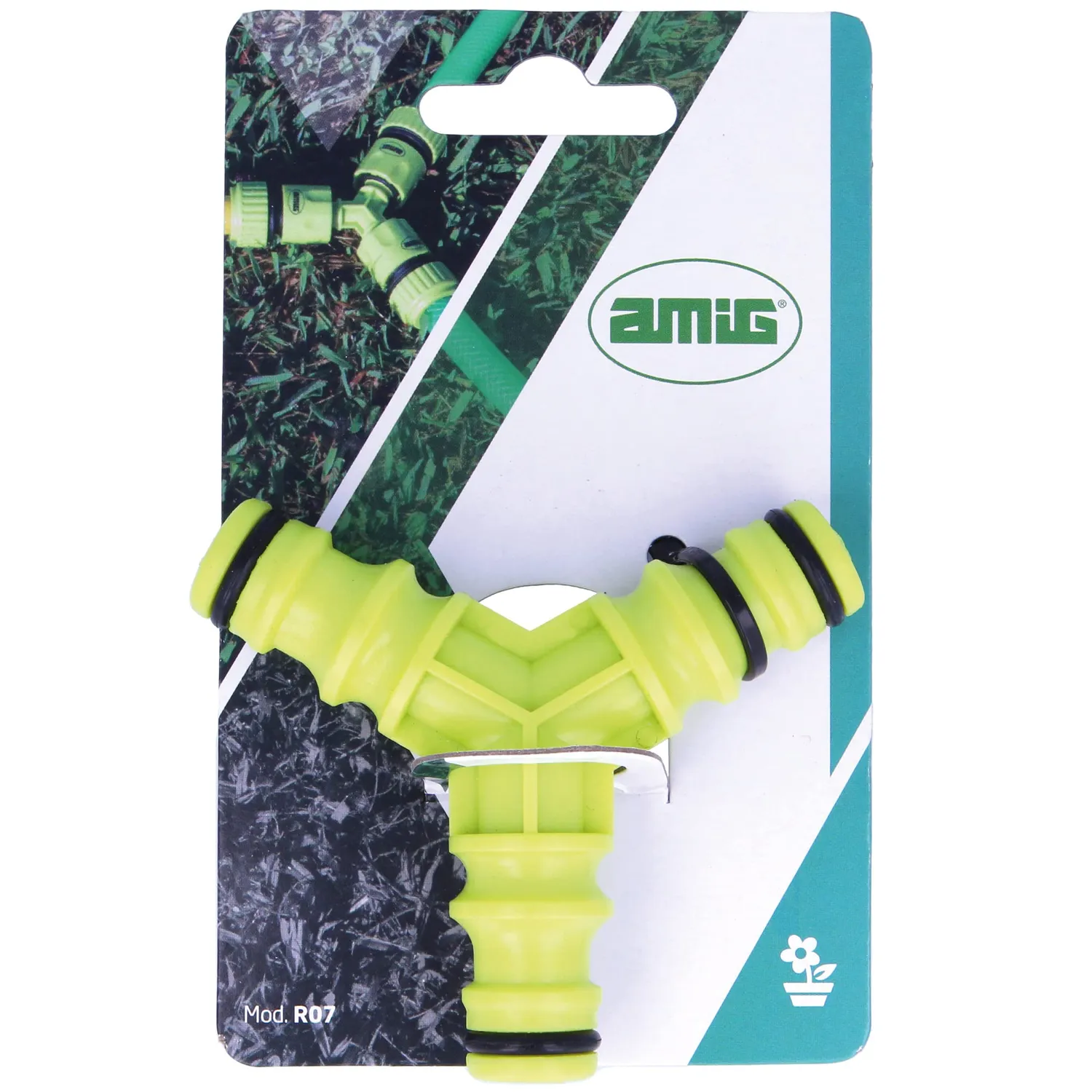 Amig R07 24348 derivazione tripla ABS verde pistacchio
