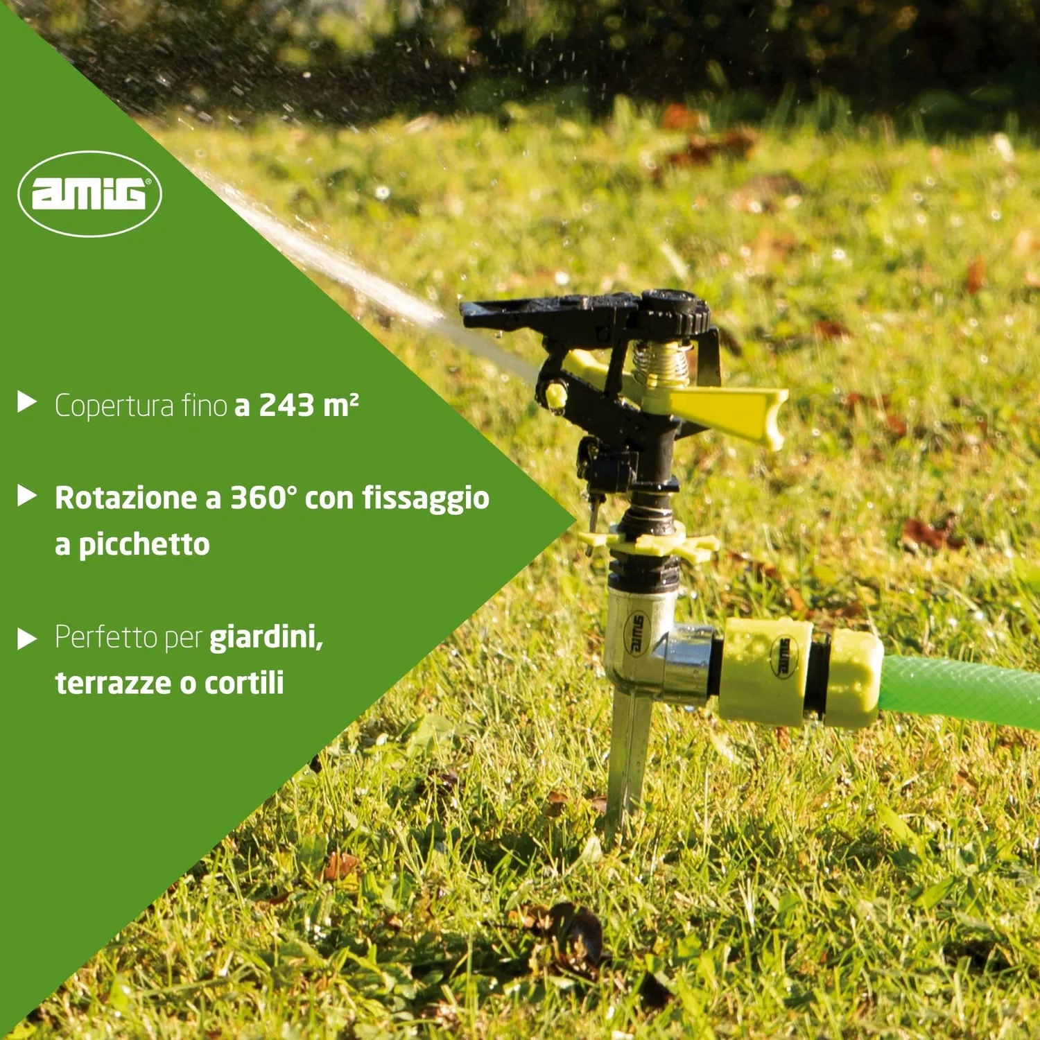 Amig Irrigatore Settoriale Picchetto ABS 300 mm 243 mq