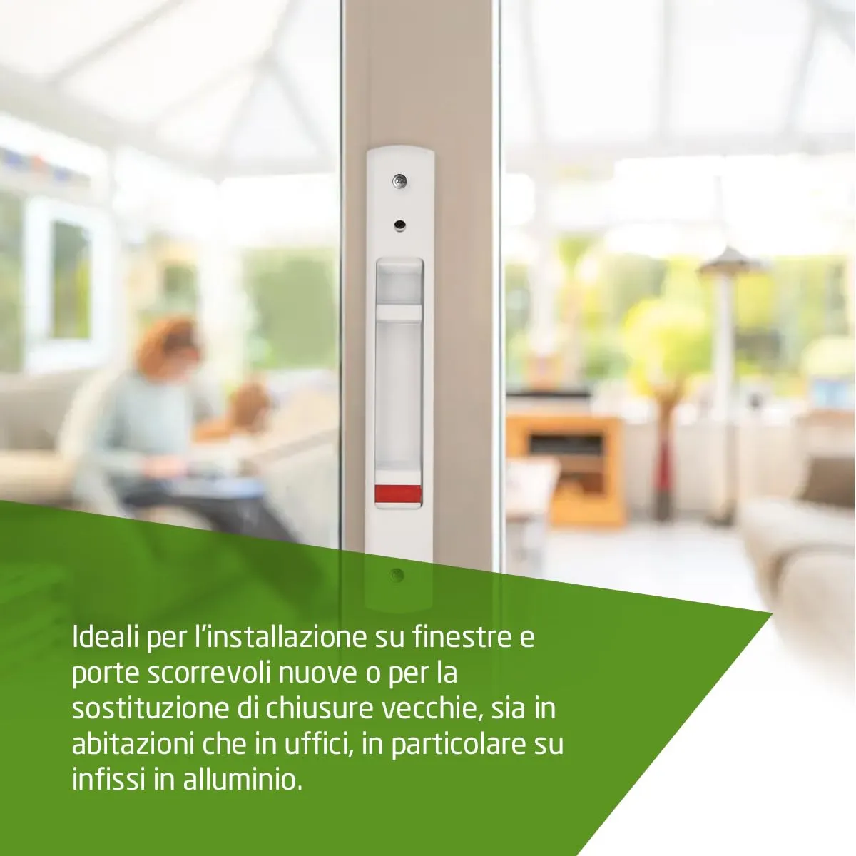 Amig chiusura incasso scorrevole 192x28 mm bianca gancio
