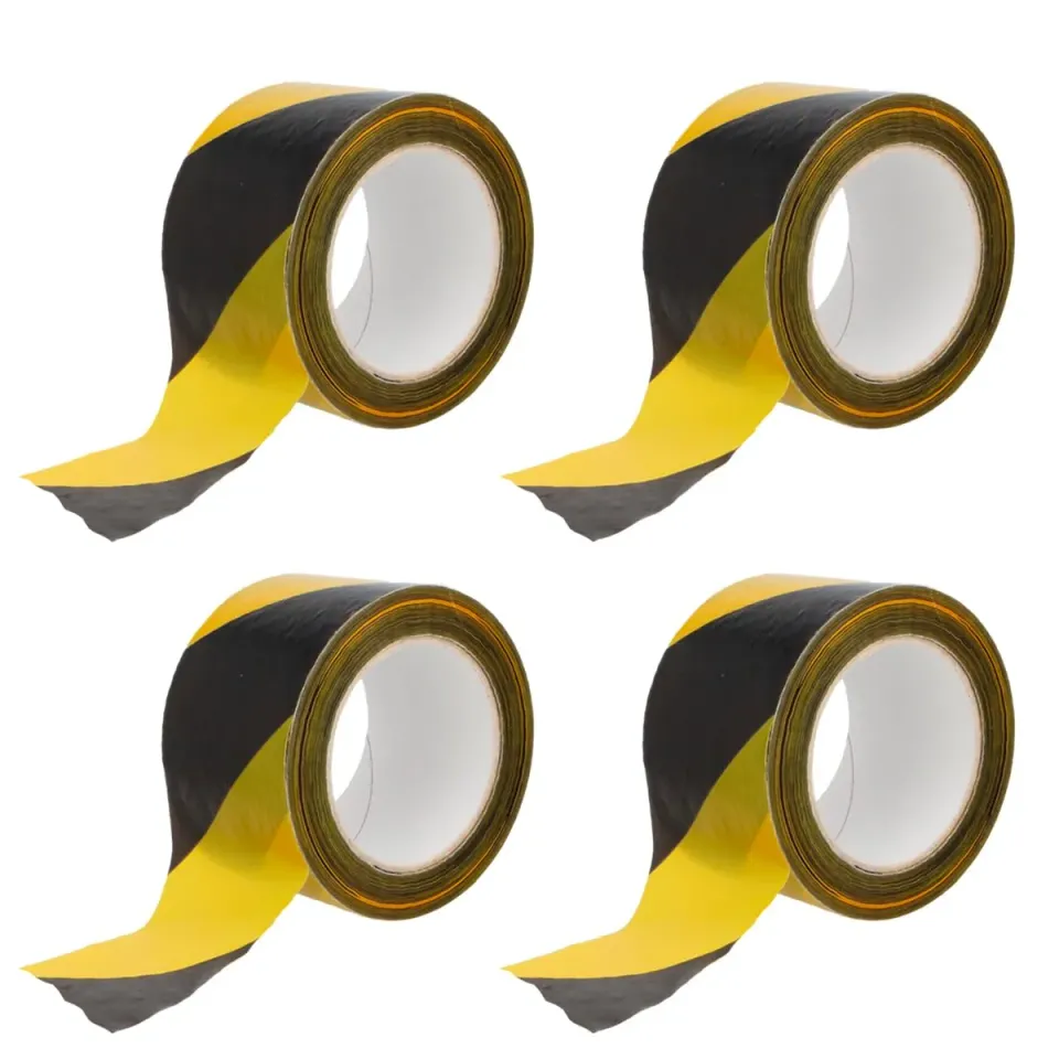 Amig nastro segnaletico giallo-nero 70mmx200m 4 rotoli LDPE