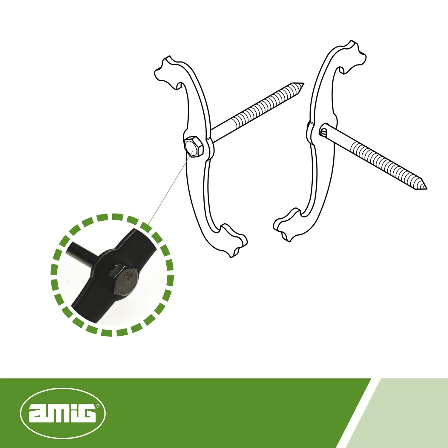 Amig fermaposte a spirale Mod.1 nero opaco 15 cm singolo
