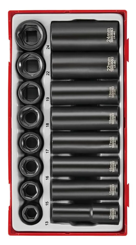 TengTools TT1 set bussole a impatto 1/2" 16 pezzi ANSI