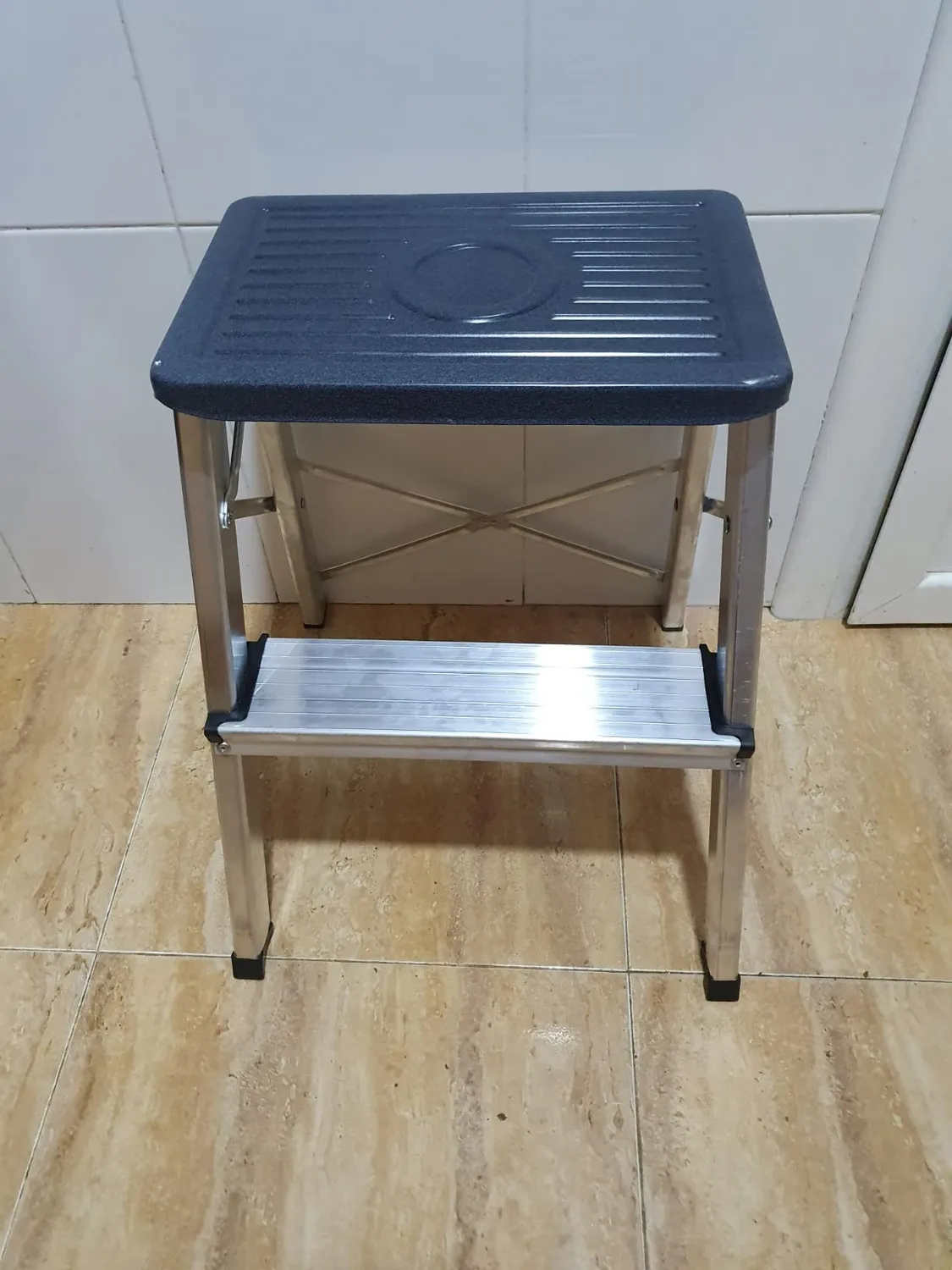 Amig Scala Pieghevole 2 Gradini Sgabello Alluminio 150 kg