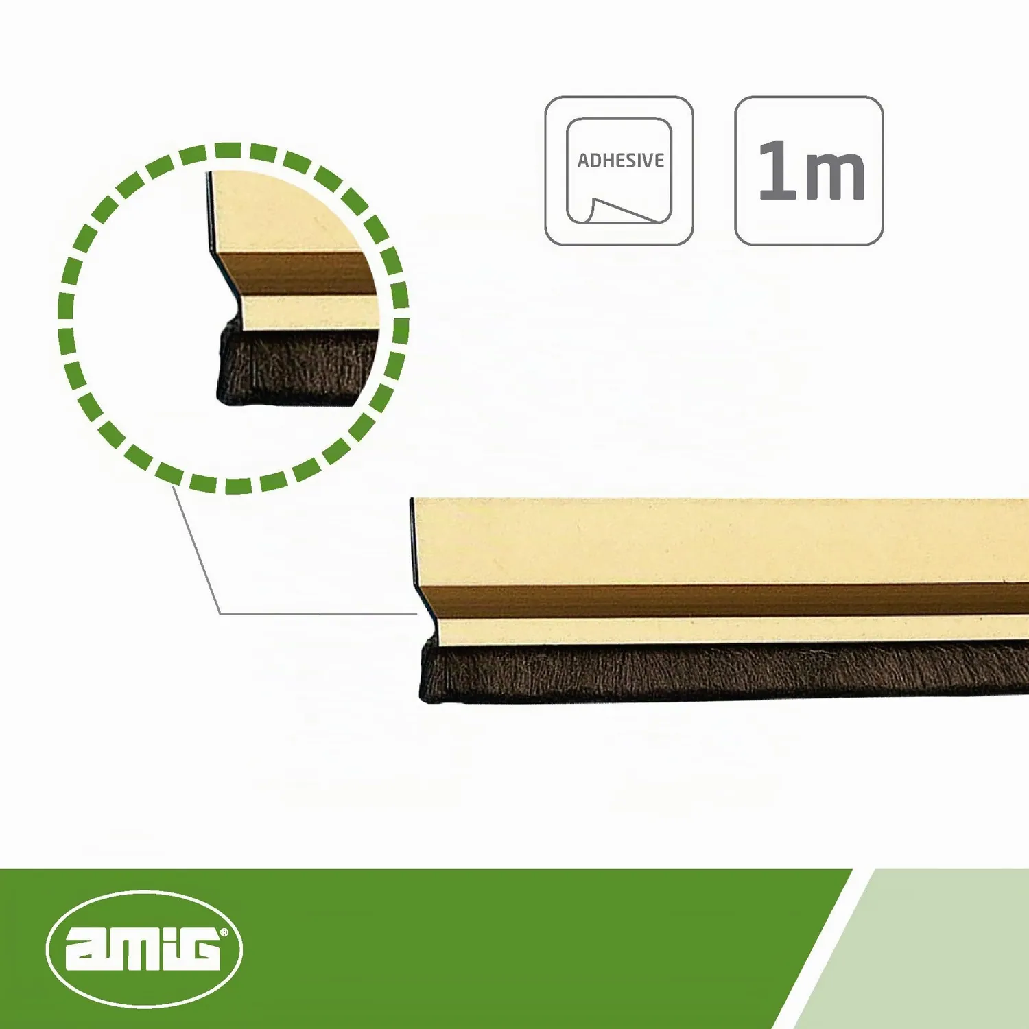 Amig Paraspifferi Adesivo Porte Oro 1000 mm Alluminio