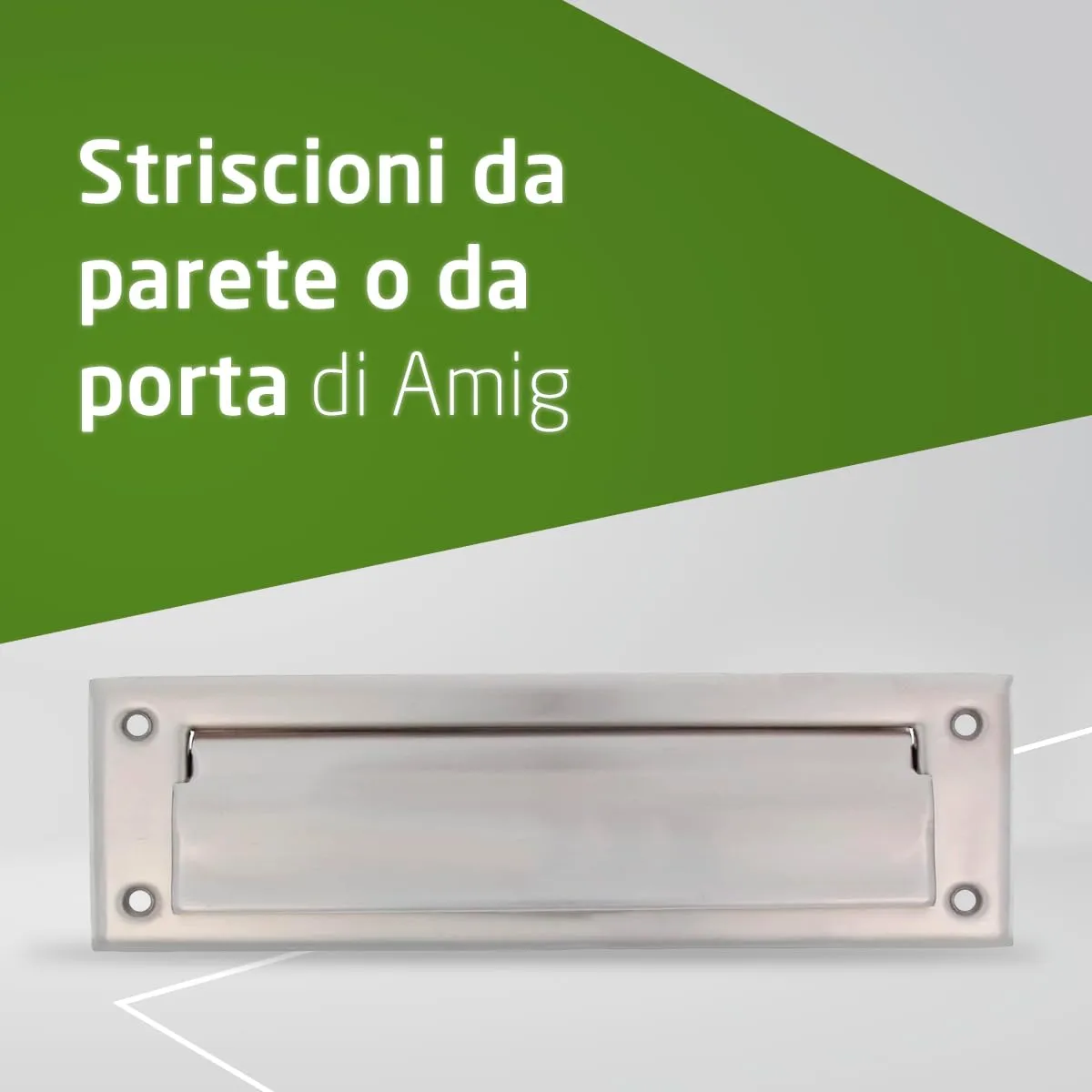 Amig Mod.1 bocchetta lettere acciaio inox argento 254 mm