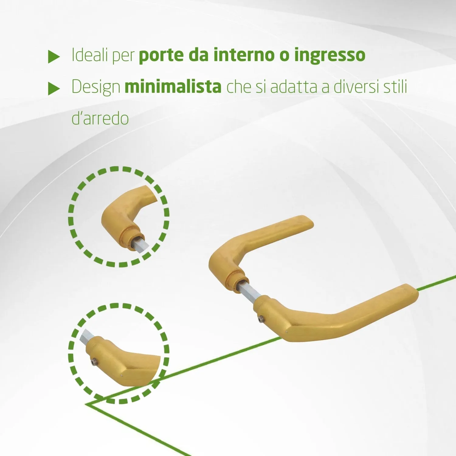 Amig 2113 maniglia porta oro 130x61 mm