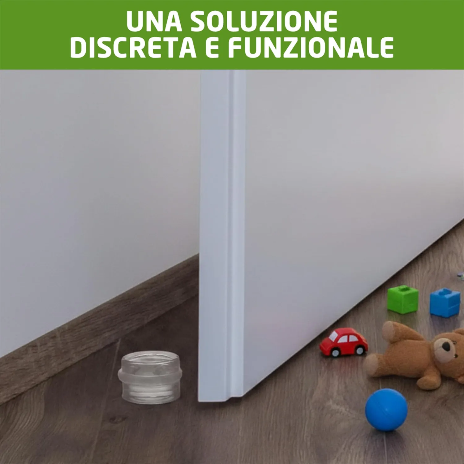 Amig Fermaporta Adesivo Trasparente Gomma Ø30x30 mm