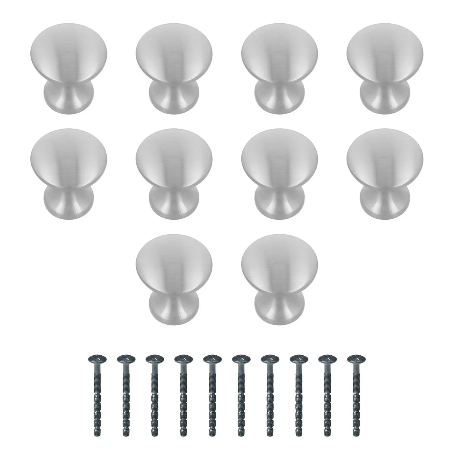 Amig 805 Pomelli Mobili Nero Opaco Ø24 mm 10 Pezzi Zamak