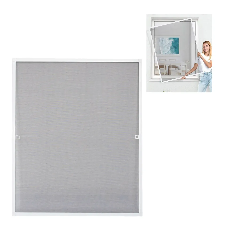 Amig MF01 zanzariera fissa 120x140 cm alluminio bianco
