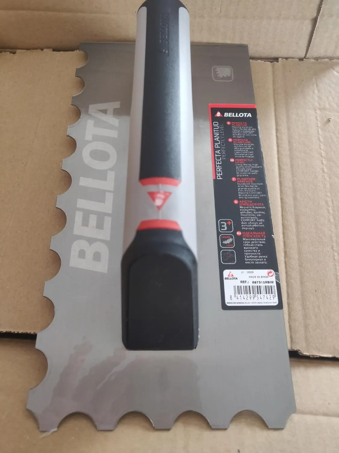 Bellota pialletto dentato manico bimateriale leggero