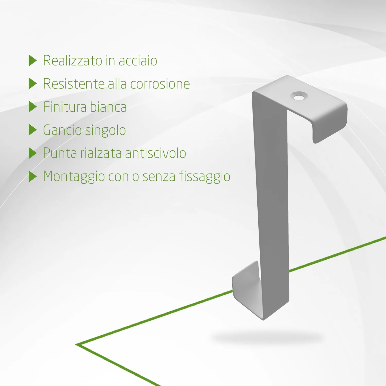 Amig CP40 appendino per porta bianco in acciaio