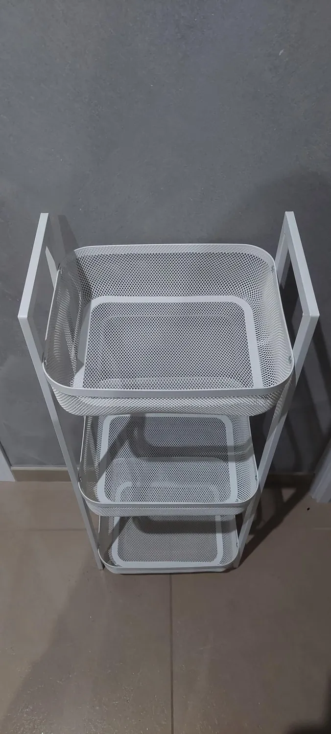 Amig Mobile Organizzatore 3 Cesti 33x25x85 cm Bianco