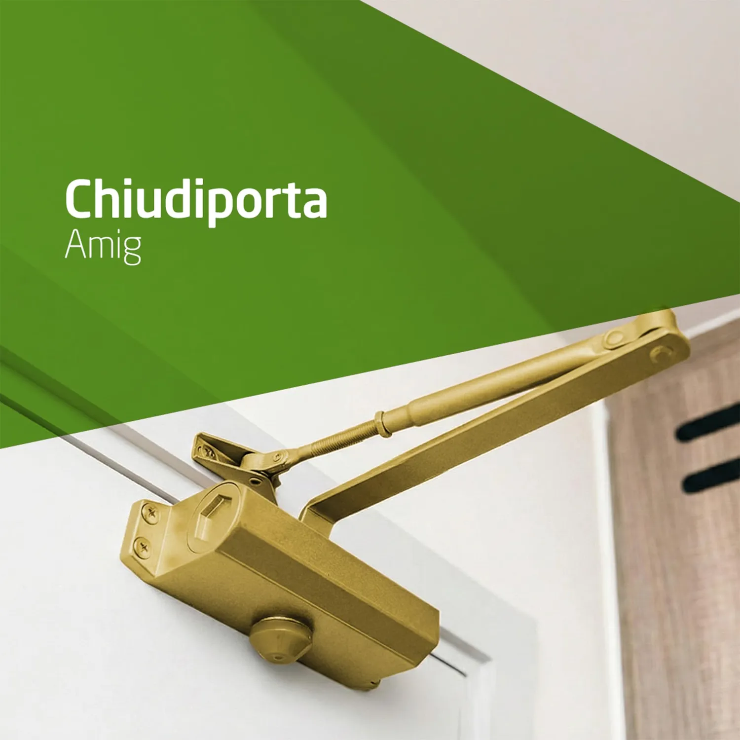 Amig chiudiporta automatico 40 kg oro opaco