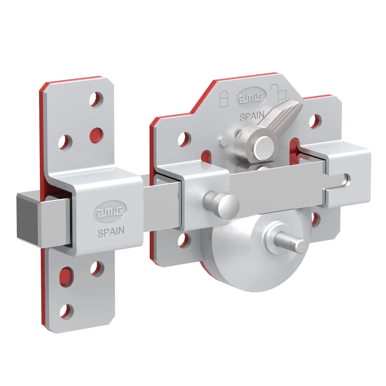 Amig Chiavistello Sovrapporre Acciaio 90x154 mm Argento Alta Sicurezza