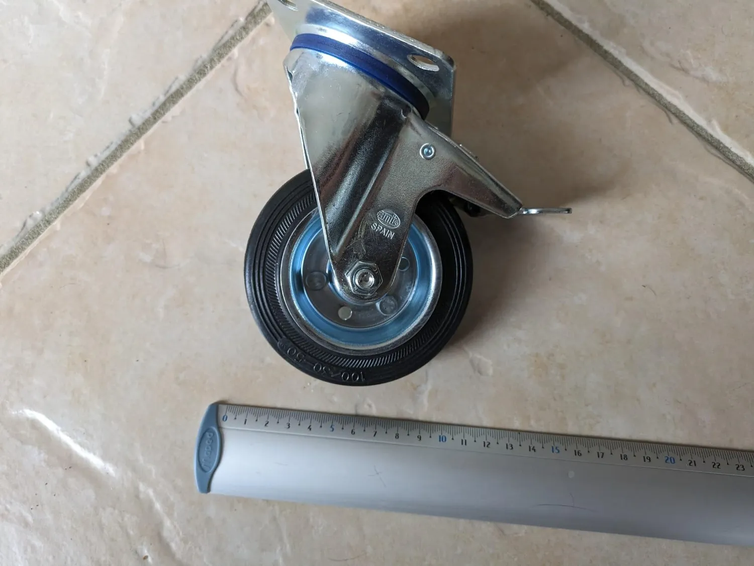 Amig set 4 ruote mobili 100 mm senza freno 100 kg