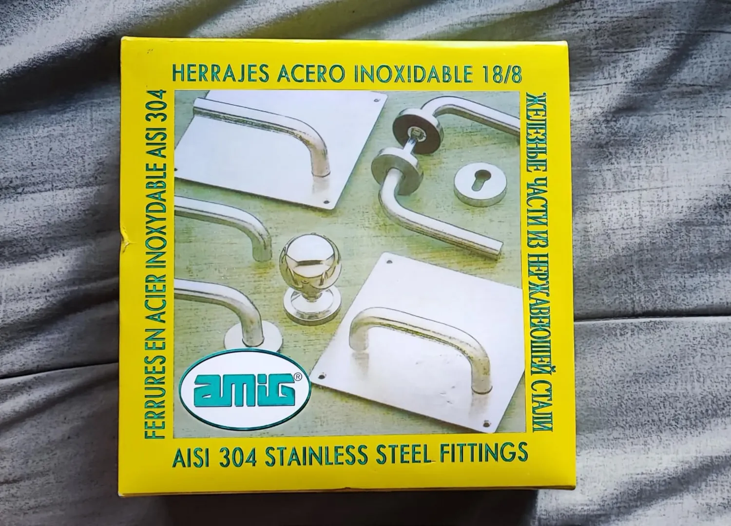 Amig 3CB85 maniglie porte piastra 180 mm inox opaco