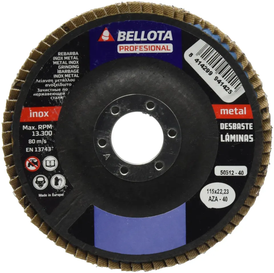Bellota Inox-Metal Ø115 disco lamellare grana AZ
