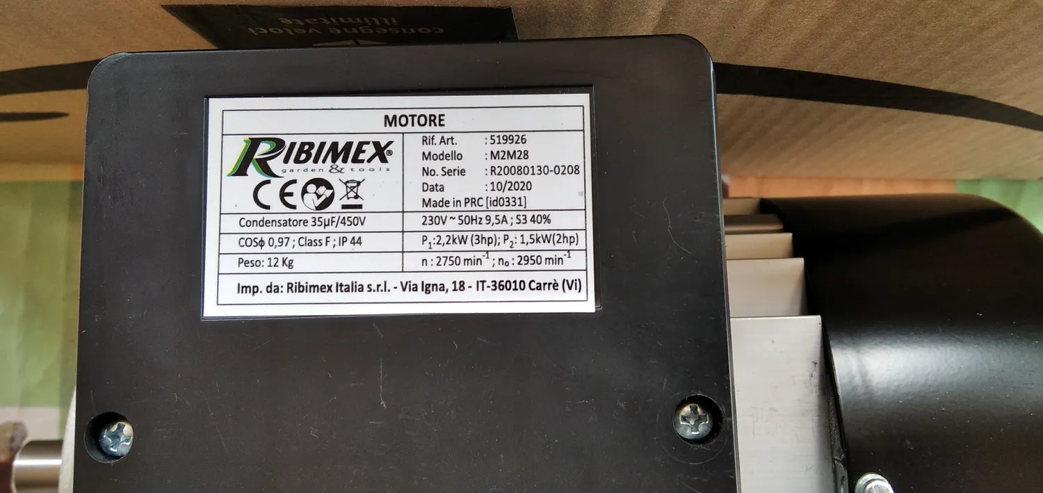 Ribimex M2M28 Motore Elettrico 2CV con Cavo 2750 giri