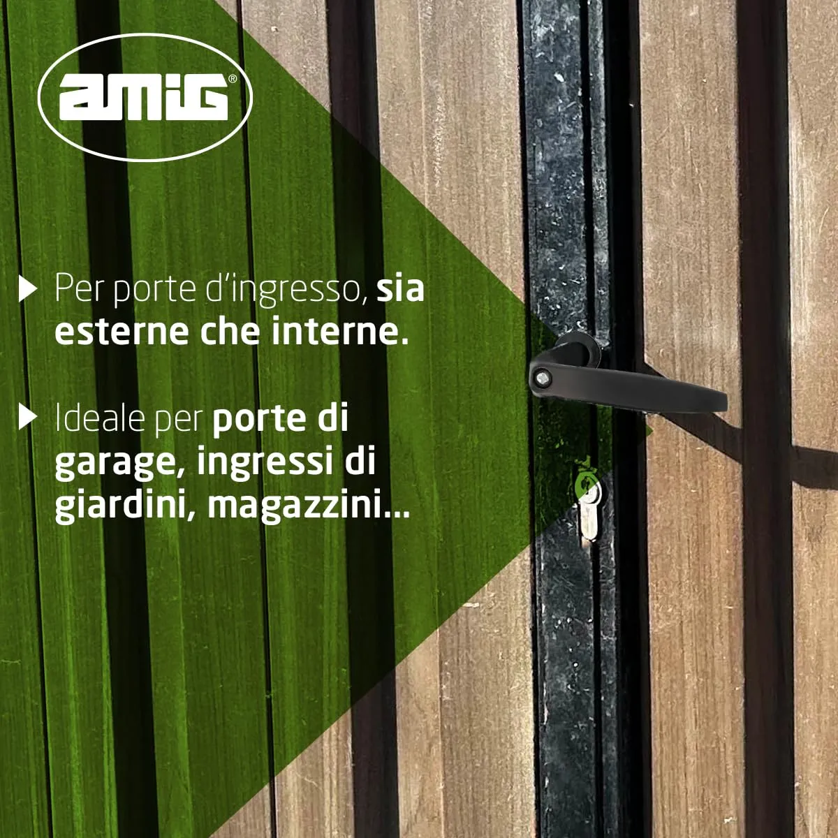 Amig Maniglia Alluminio Nera 105 mm Porta 35-45 mm