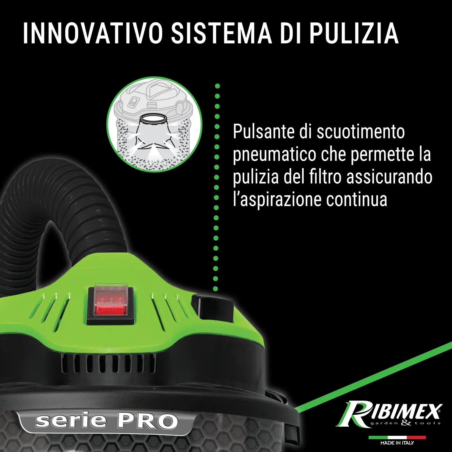 Ribimex Cenetop Pro aspiracenere 18 L 1200W soffiante