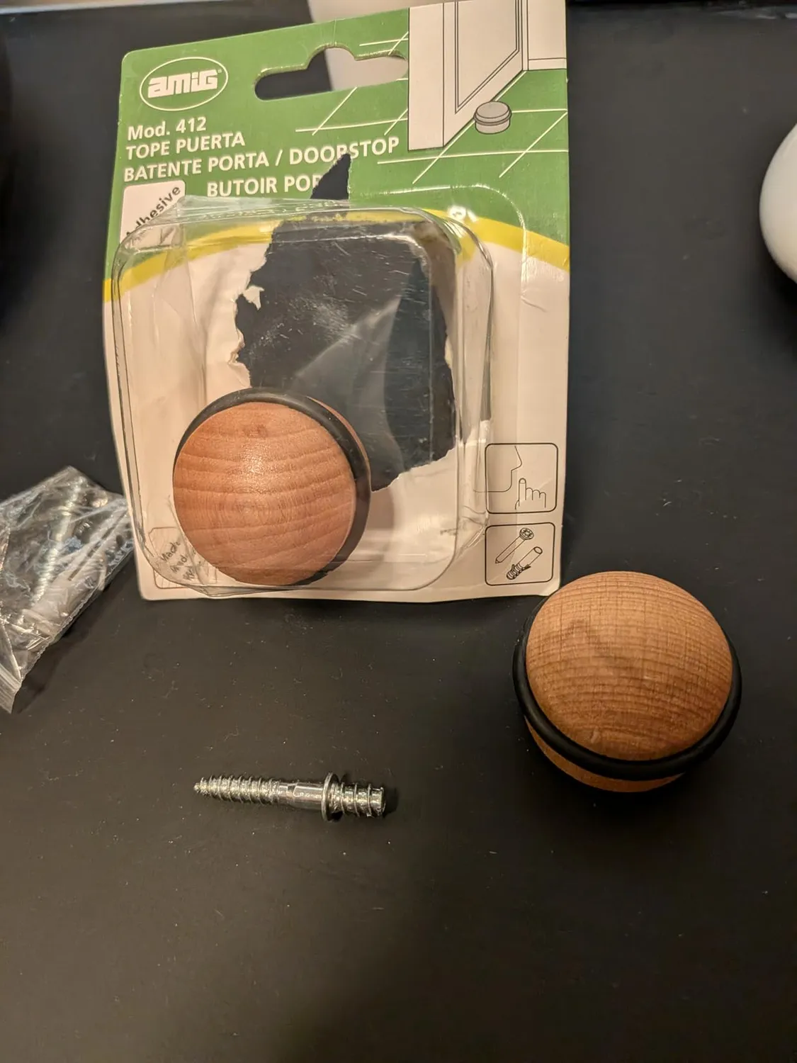 Amig fermaporta adesivo faggio 35x29 mm 2 pezzi