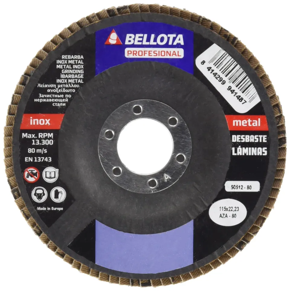 Bellota Inox-Metal Ø115 disco lamellare AZ inox