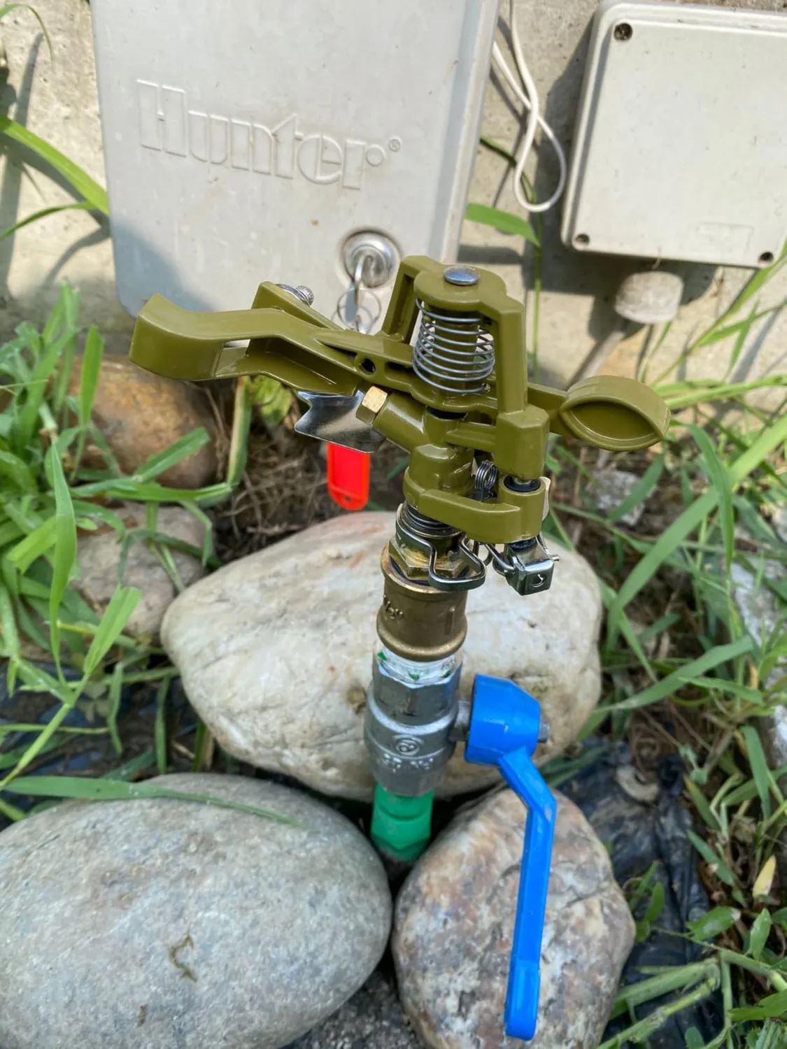 Ribimex Irrigatore a Battente in Metallo senza Puntale 360°