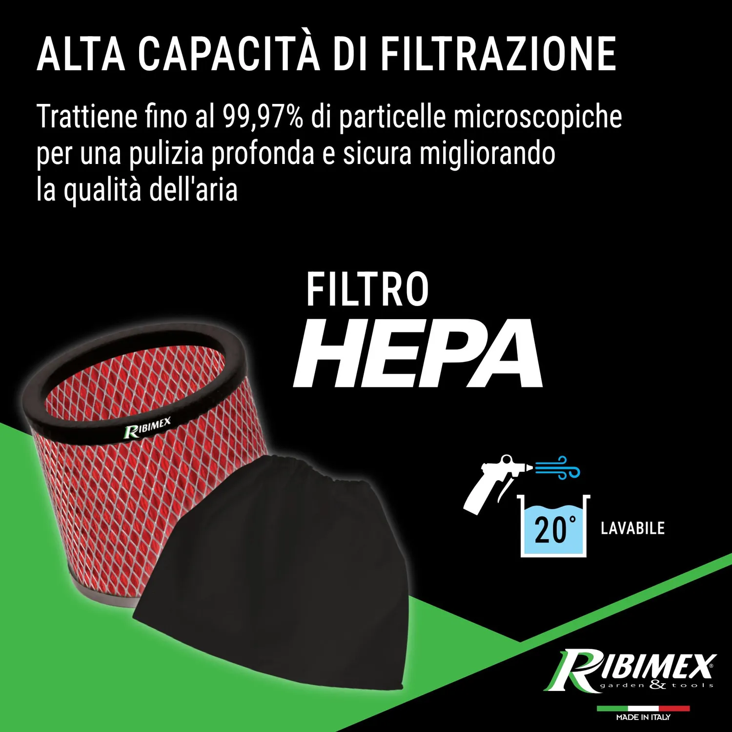 Ribimex Cenehot PRCEN005 aspiracenere 18 L 40°C