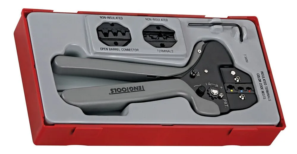 TengTools TT1 Set Pinze Crimpatrici 4 Pezzi in Vassoio