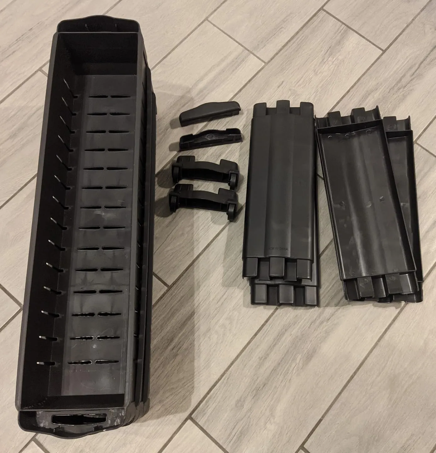 Amig Böken Carrello Stretto 3 Ripiani Nero 54x12x78 cm