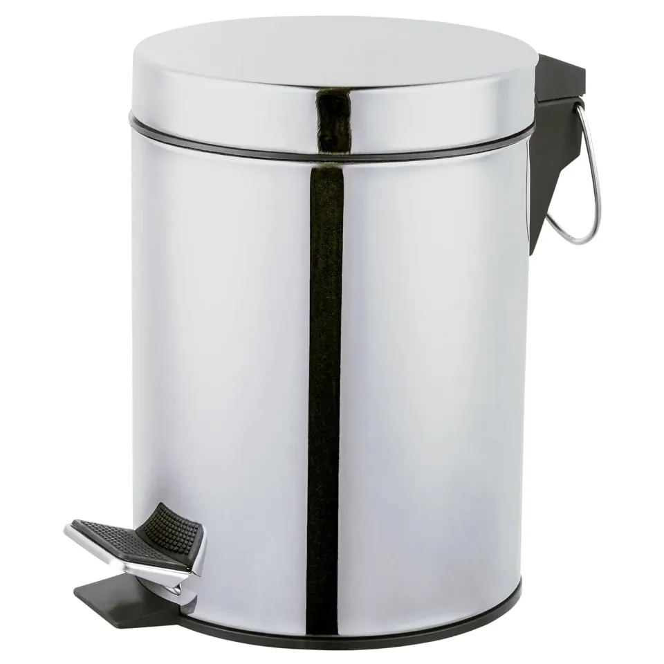 Amig Linea pattumiera bagno a pedale 3 L inox lucido rotonda