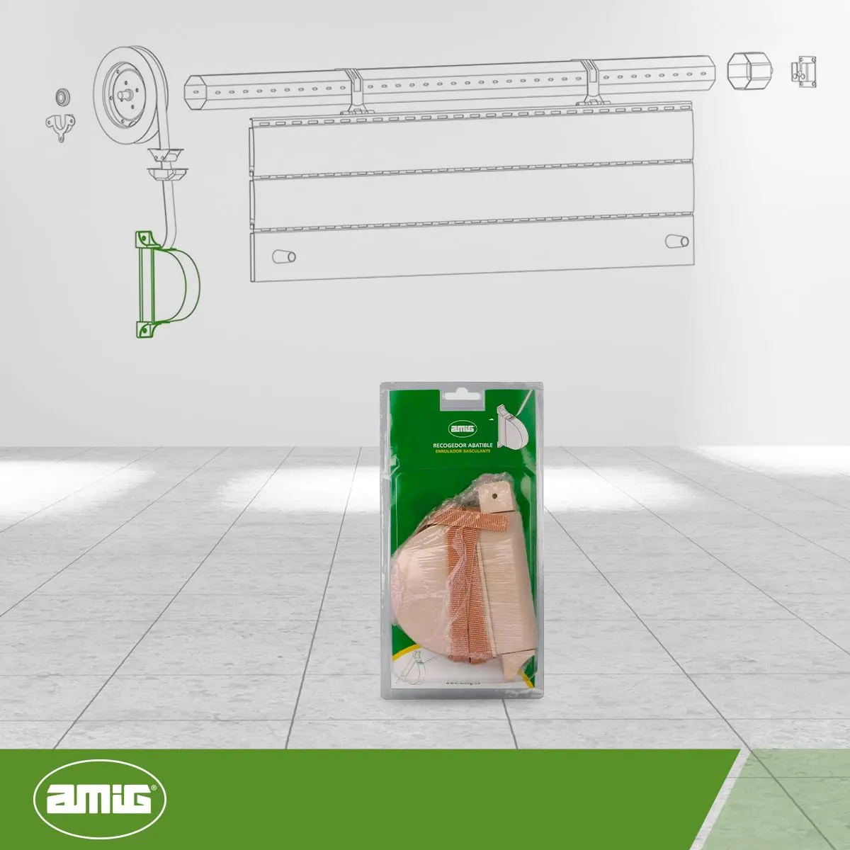 Amig avvolgitore tapparella esterno avorio PVC