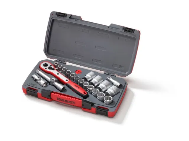 TengTools Mecca Pro Set Bussole 1/2" 12 Punte 21 Pezzi Metriche