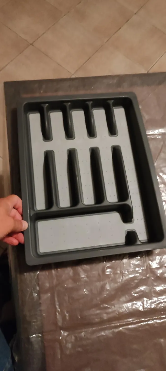 Amig Nibo portaposate estensibile da cassetto grigio