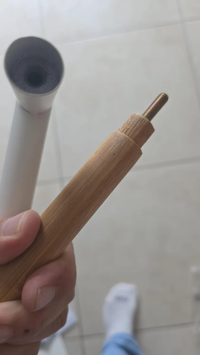 Amig porta asciugamani terra bianco legno doppia barra
