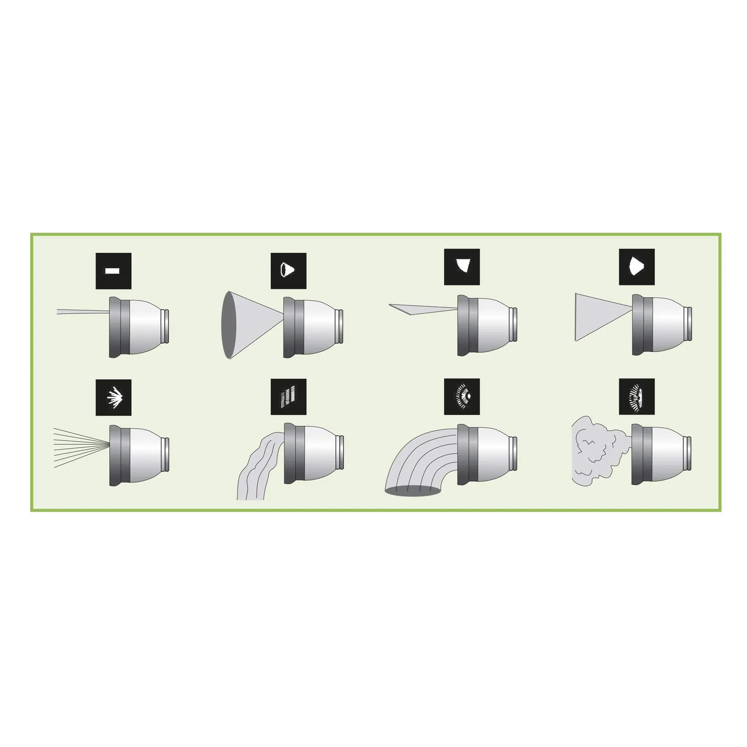 Ribimex kit irrigazione giardino pistola 8 getti tubi 12-15 mm