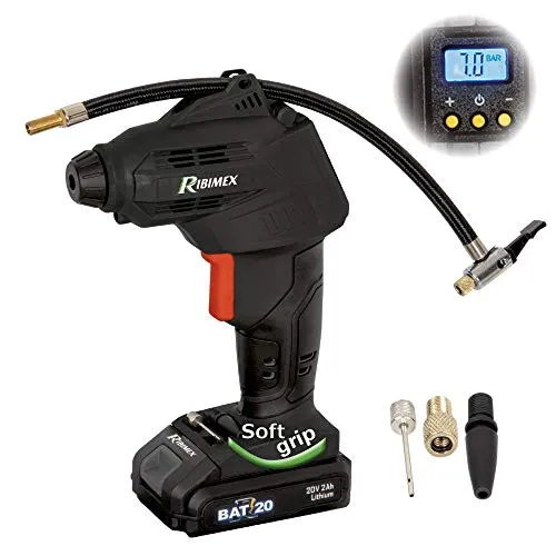 Ribimex R-BAT20 PRBAT20/COMP compressore portatile 20V 2Ah