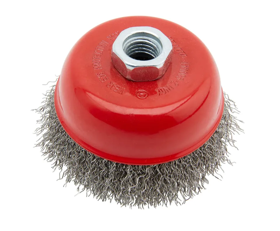 Bellota spazzola a tazza inox filo ondulato smerigliatrice