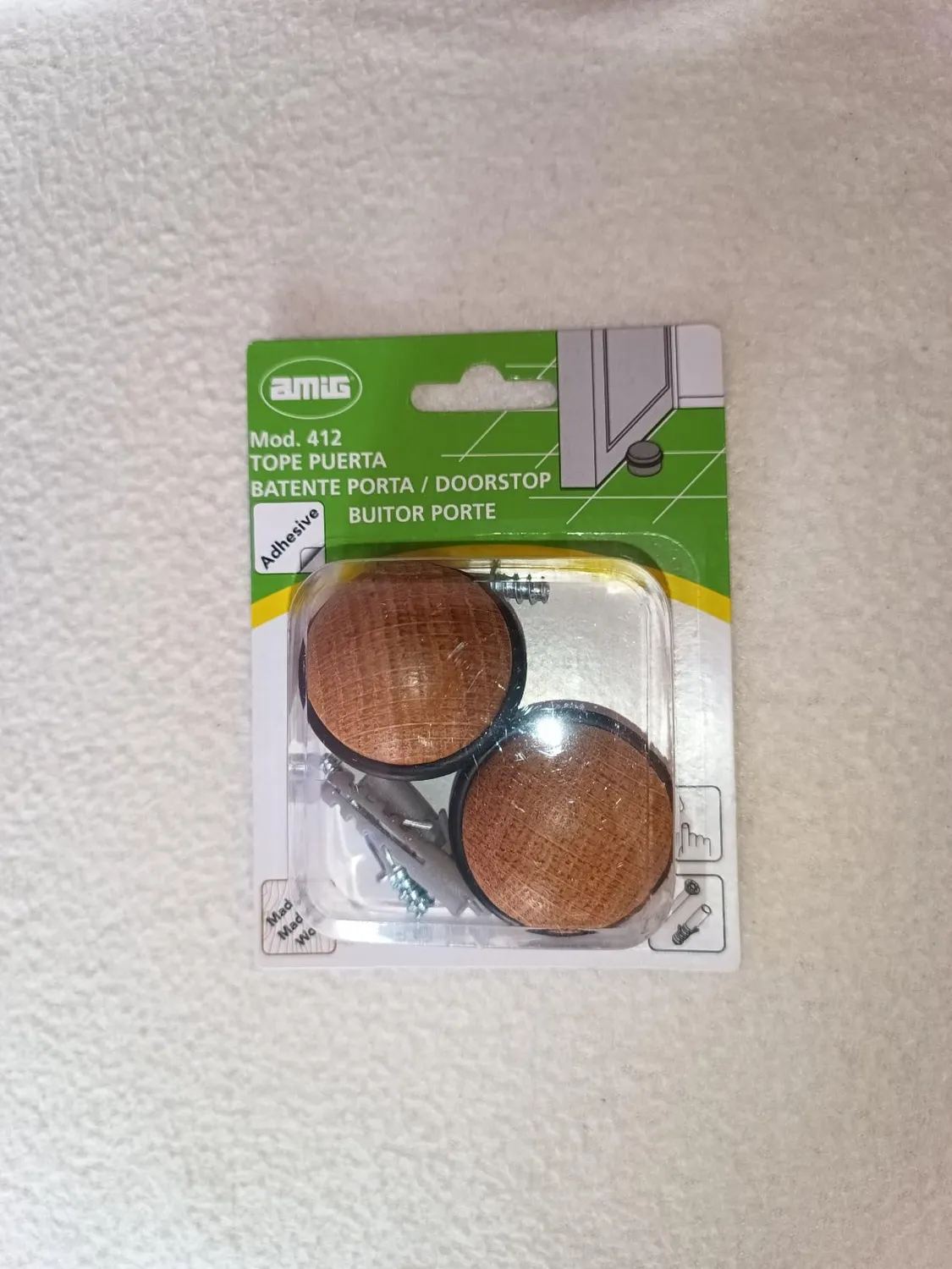 Amig 412 fermaporta adesivo rovere 35 mm 2 pezzi