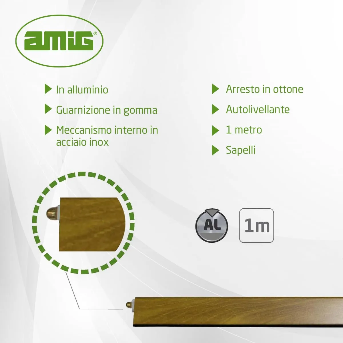 Amig paraspifferi automatico a vite 1 m sapeli