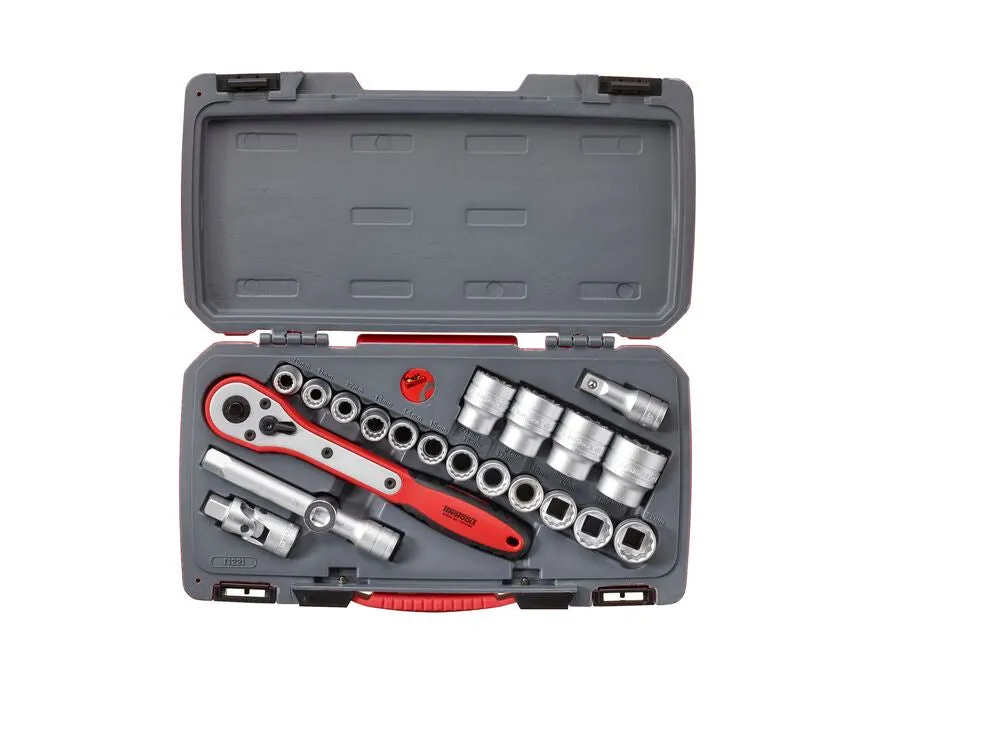 TengTools Mecca Pro Set Bussole 1/2" 12 Punte 21 Pezzi Metriche