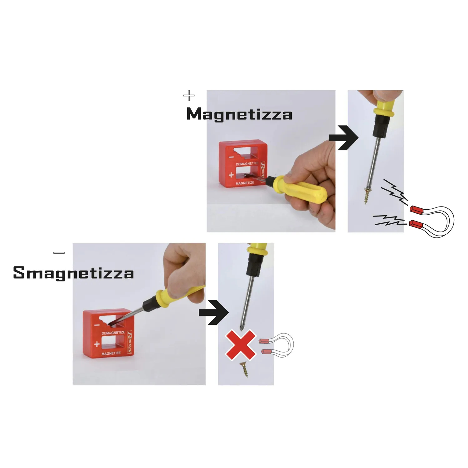 Ribimex PRMAGDE Magnetizzatore Smagnetizzatore per cacciaviti
